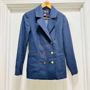 H&M Navy Double Breasted Tailored Blazer